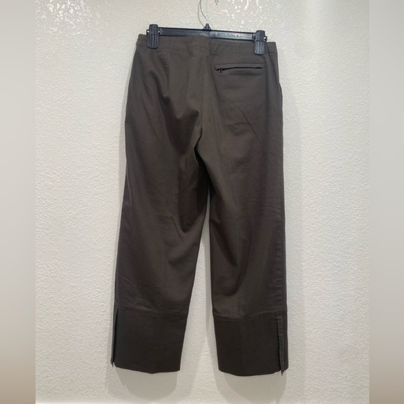 Patagonia casual cotton cropped pants dark olive green size 4 - Picture 2 of 4